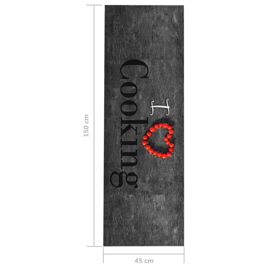 Kjøkkenmatte vaskbar Cooking 45x150 cm