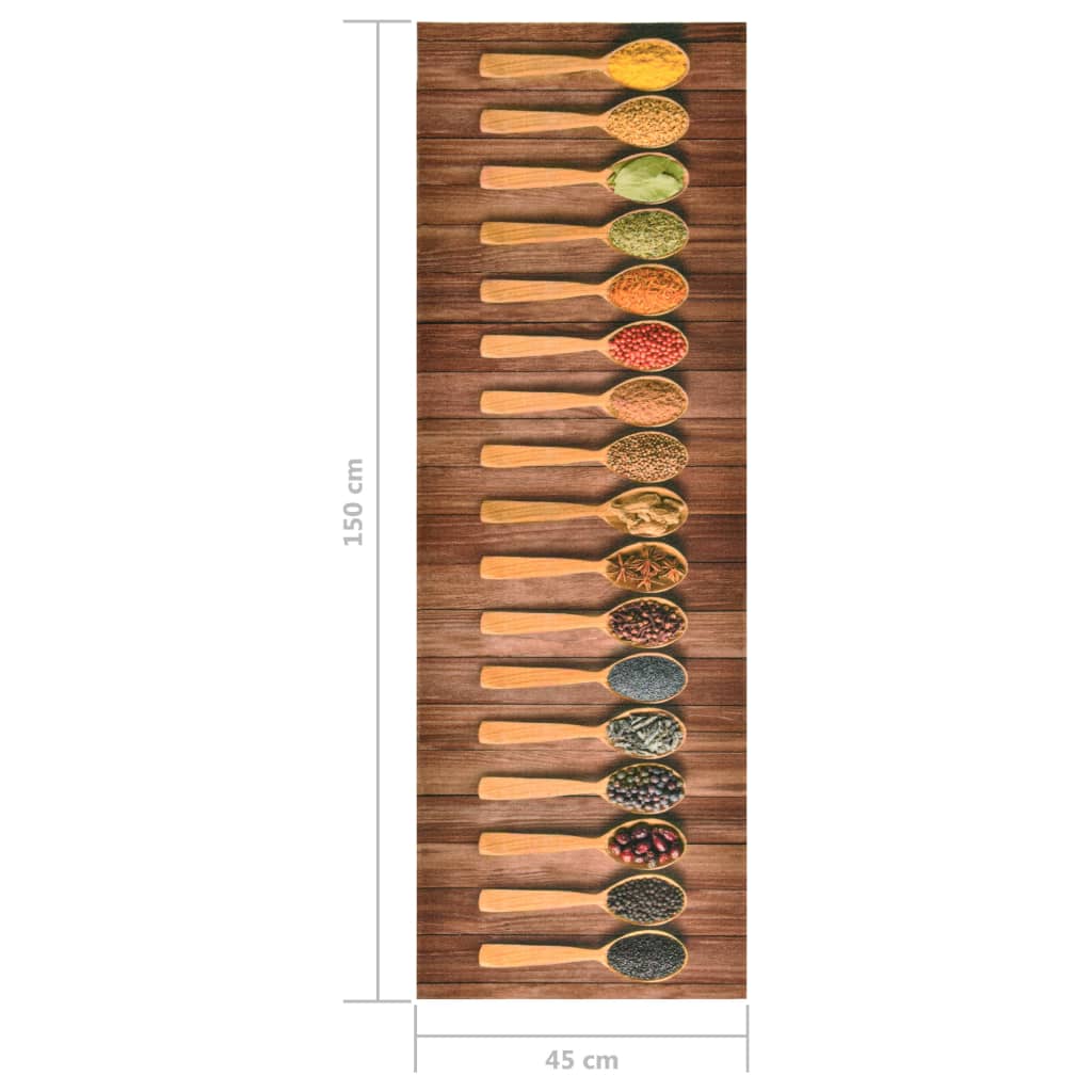 Kjøkkenmatte vaskbar Spoon 45x150 cm