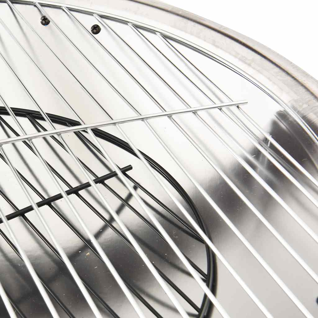 2-in-1 Fire pit and grill with fire rake 56x56x49 cm stainless steel