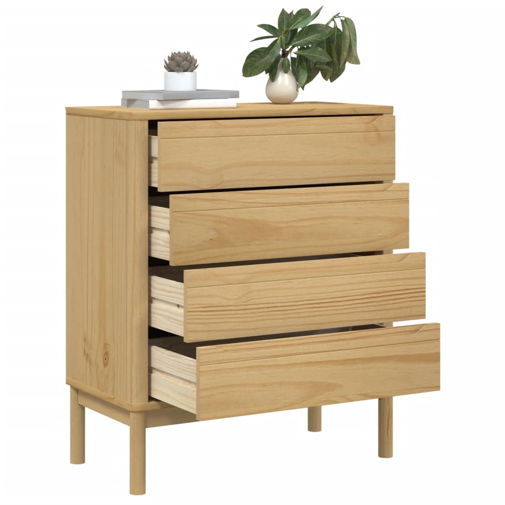 Kommode FLORO voksbrun heltre furu