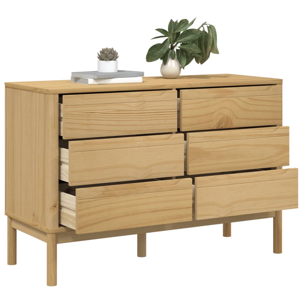Kommode FLORO voksbrun heltre furu
