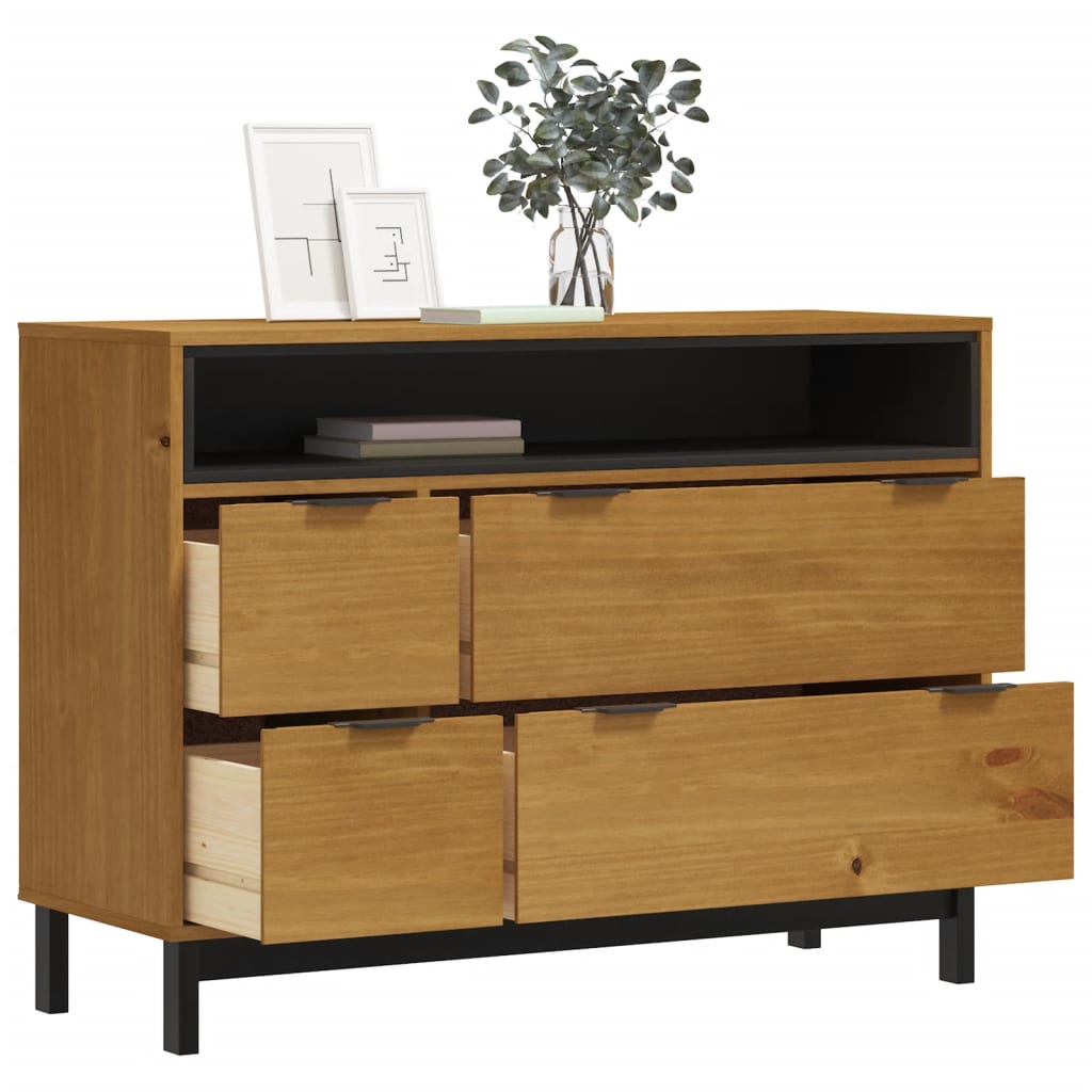 Kommode FLAM 110x40x80 cm heltre furu