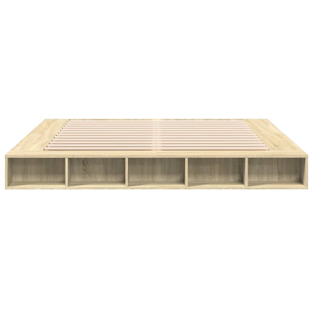 Sengeramme sonoma eik 180x200 cm konstruert tre