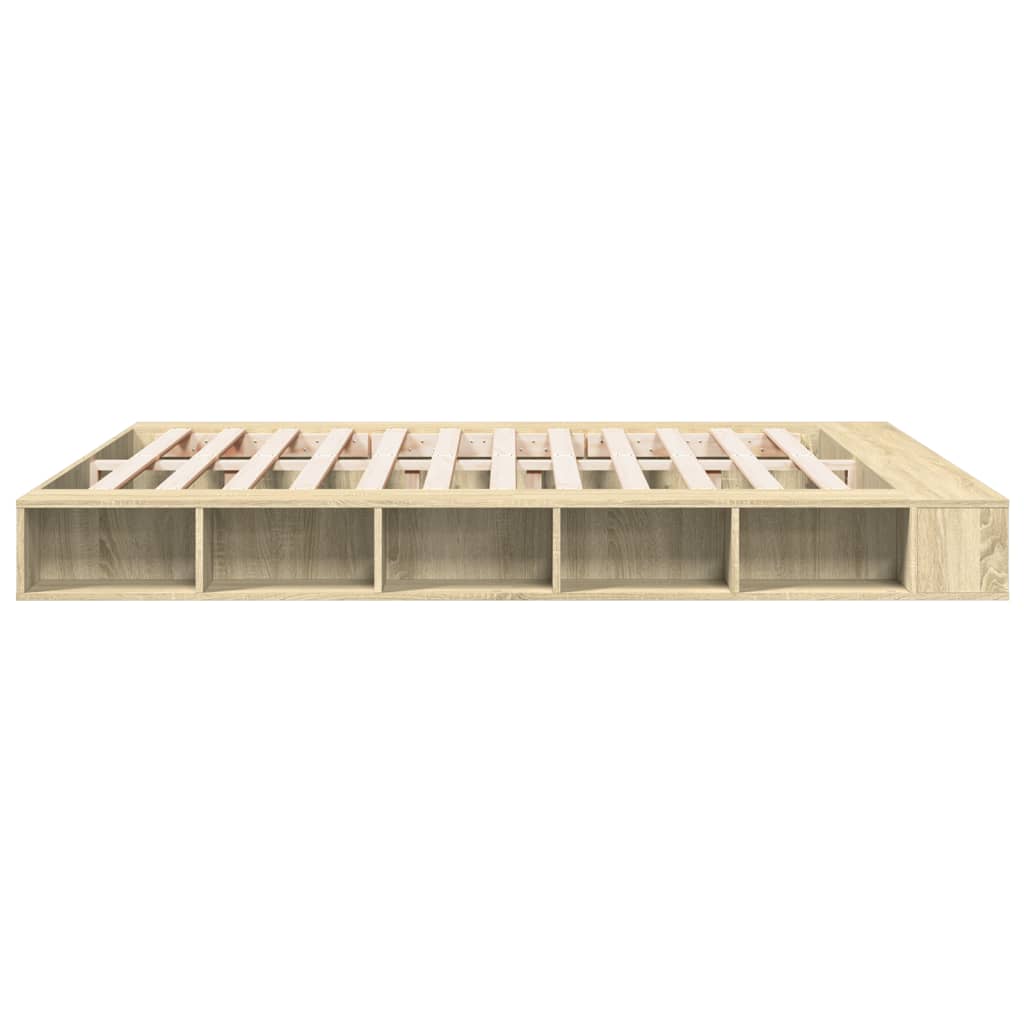 Sengeramme sonoma eik 180x200 cm konstruert tre