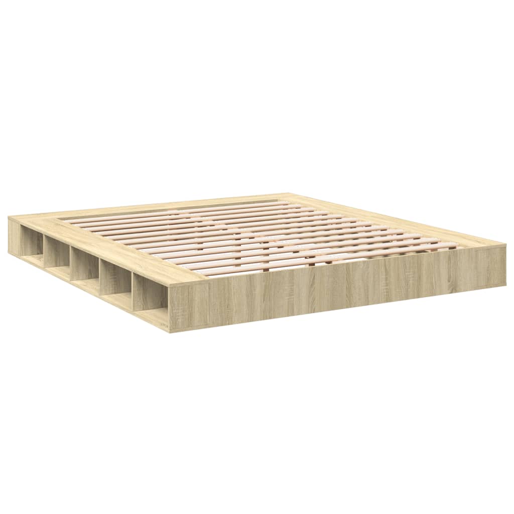 Sengeramme sonoma eik 180x200 cm konstruert tre