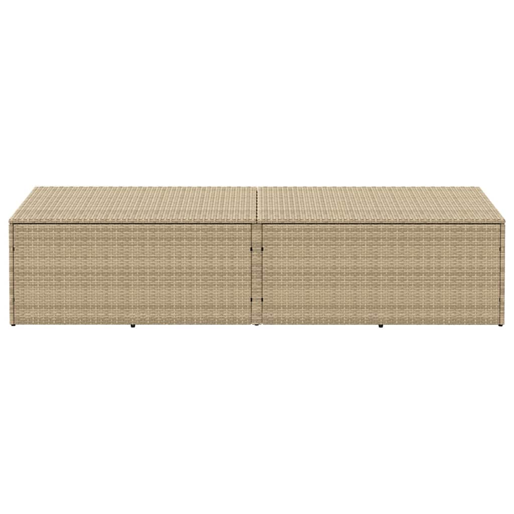Putekasse beige 220x50x58 cm polyrotting
