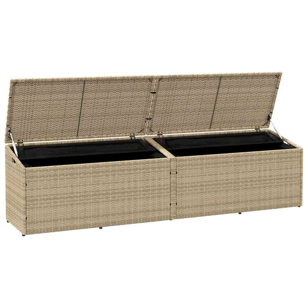 Putekasse beige 220x50x58 cm polyrotting