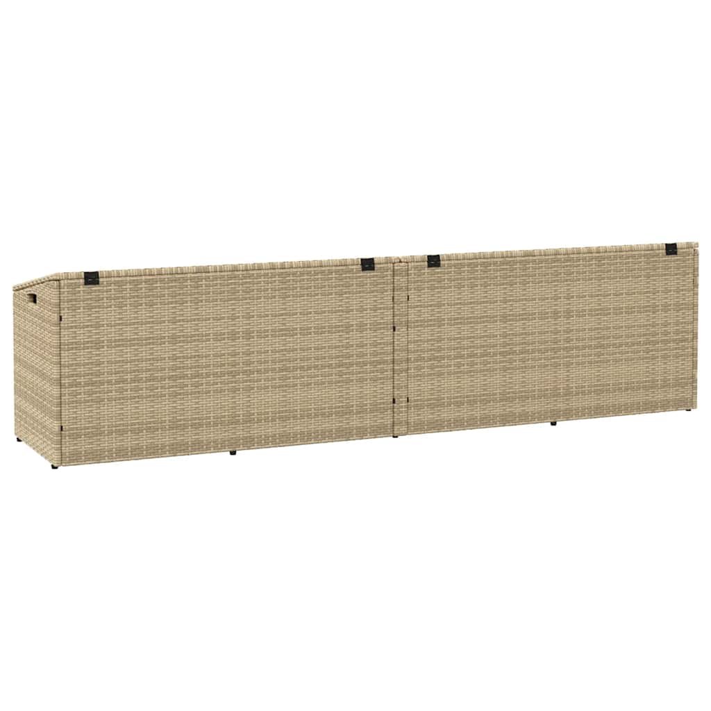 Putekasse beige 220x50x58 cm polyrotting