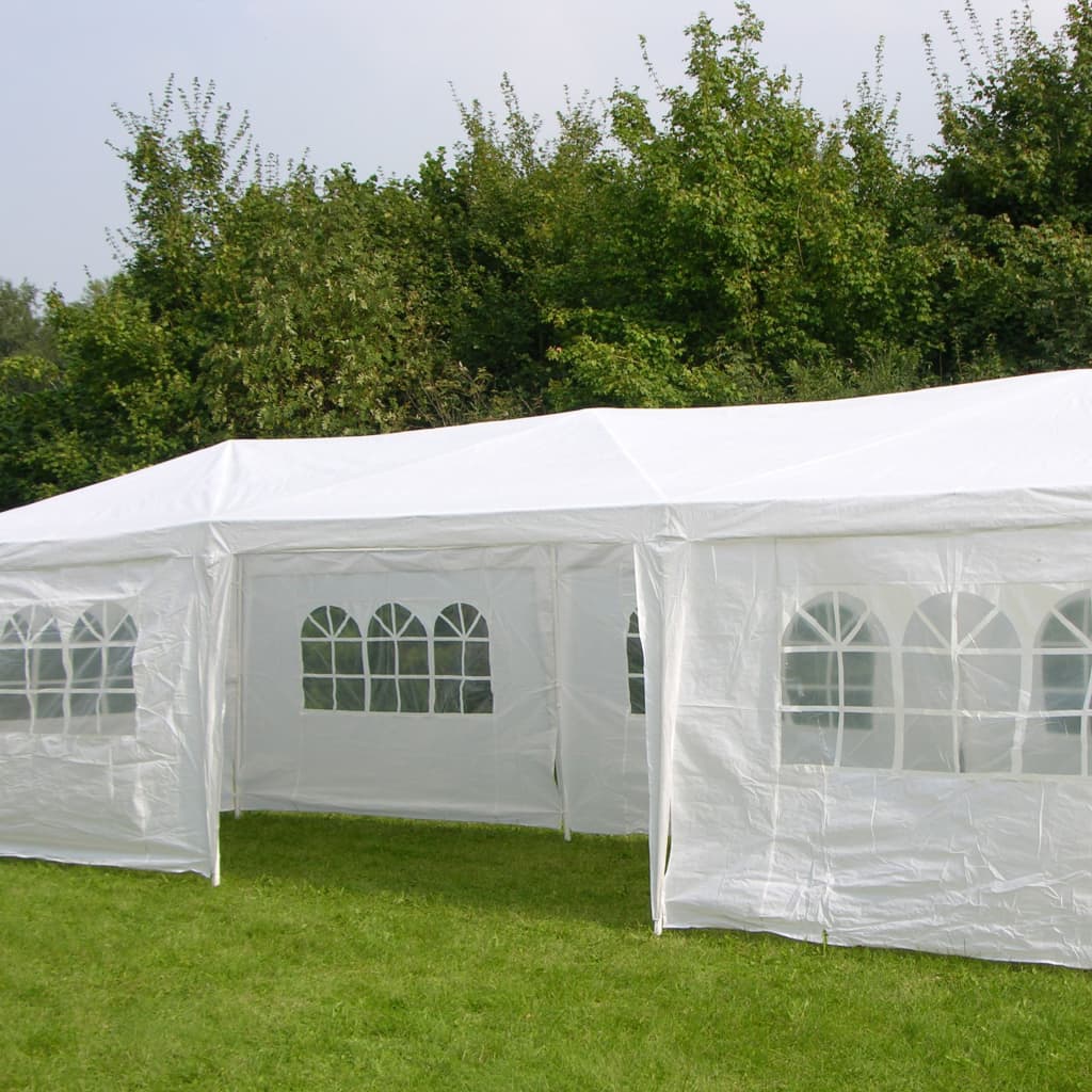 Partytelt med sidevegger 3x9m hvit