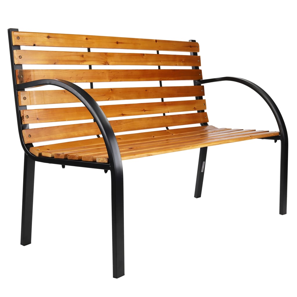 Parkbenk brun 122x60x81 cm