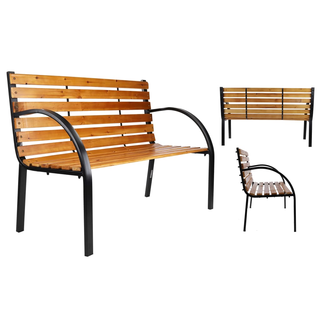 Parkbenk brun 122x60x81 cm
