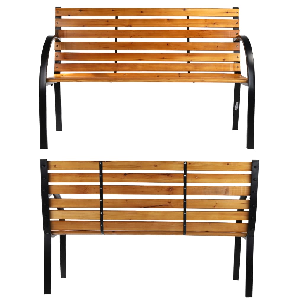 Parkbenk brun 122x60x81 cm
