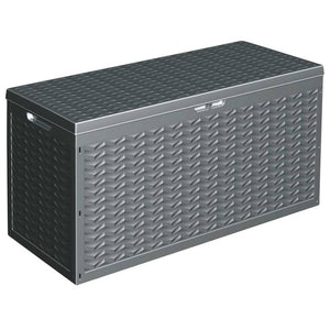 Garden storage box with handle 300 L grey