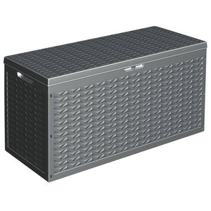 Garden storage box with handle 300 L grey