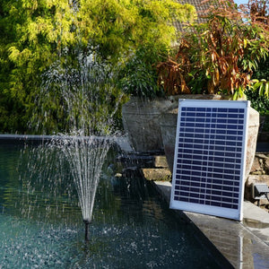 Fontenepumpe SolarMax 1000 med solcellepanel