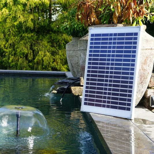 Fontenepumpe SolarMax 1000 med solcellepanel