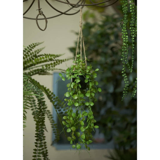 Artificial Ceropegia hengende busk 50 cm i potte