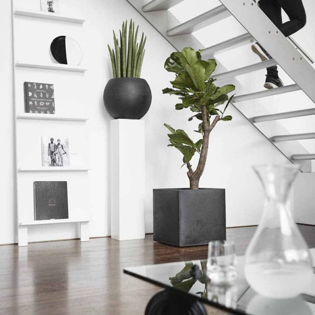 Plantepotte Urban Smooth kvadratisk 40x40x40 cm svart KBL903
