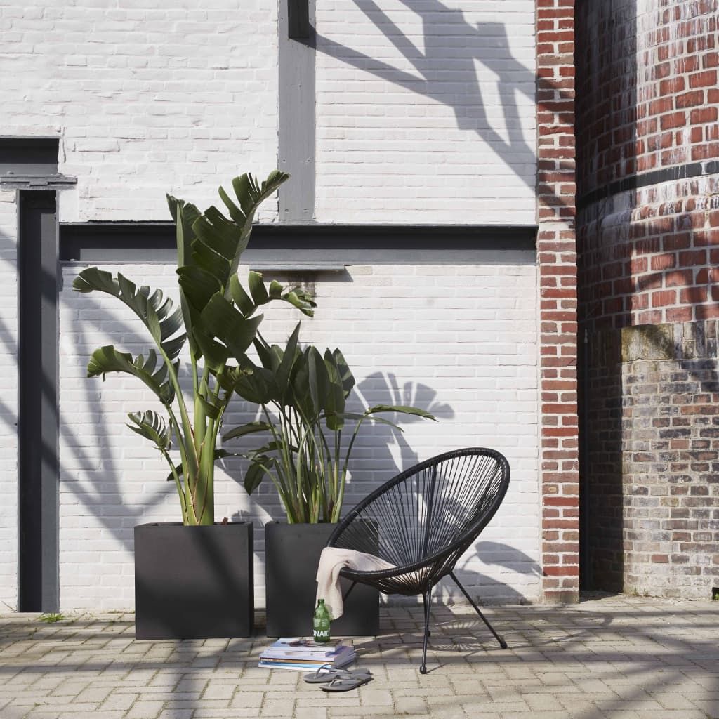 Plantepotte Urban Smooth kvadratisk 40x40x40 cm svart KBL903