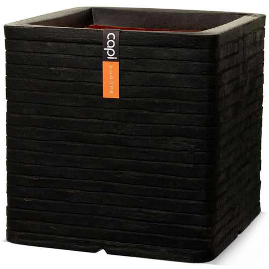 Plantepotte Nature Row kvadratisk 40x40 cm svart KBLRO903