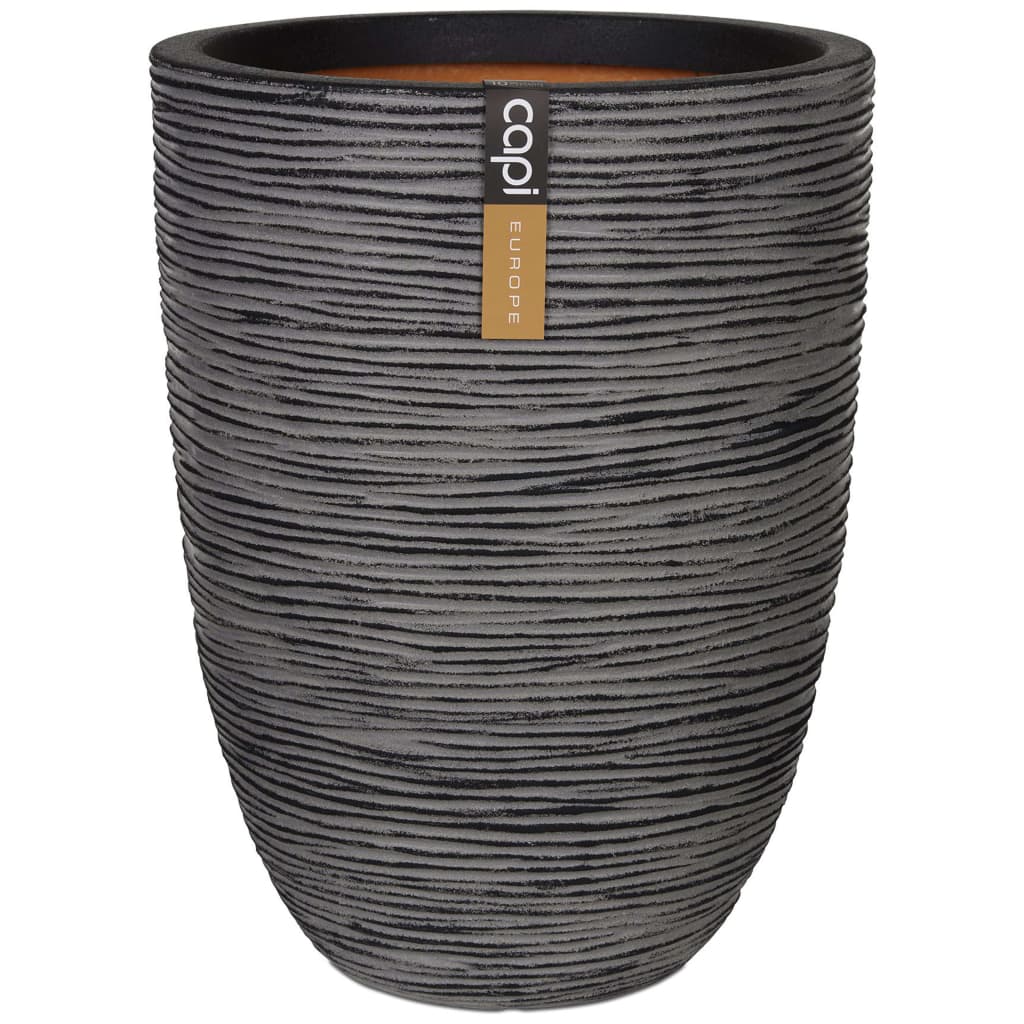 Plantevase Nature Rib elegant lav 36x47 cm antrasitt KOFZ782
