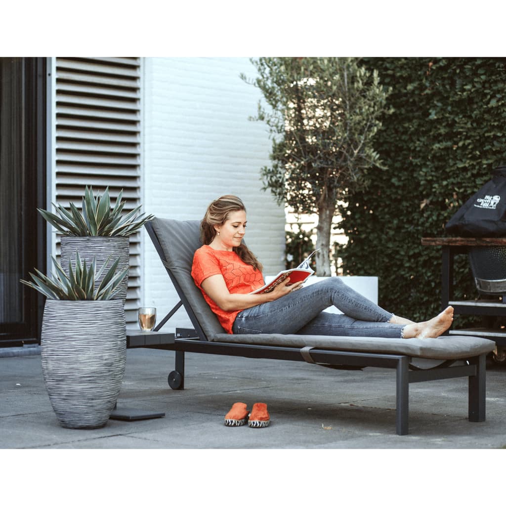 Plantevase Nature Rib elegant lav 36x47 cm antrasitt KOFZ782