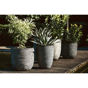 Plantevase Nature Rib elegant lav 46x58 cm antrasitt KOFZ783