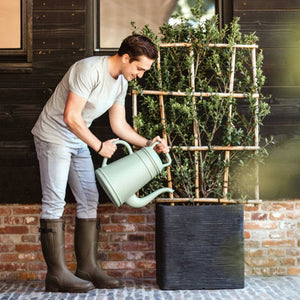 Plantekasse Nature Rib firkantet 50 x 50 cm svart