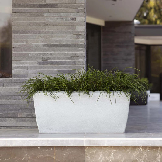 Plantekasse Arc Granite rektangulær 60x35x40 cm elfenben
