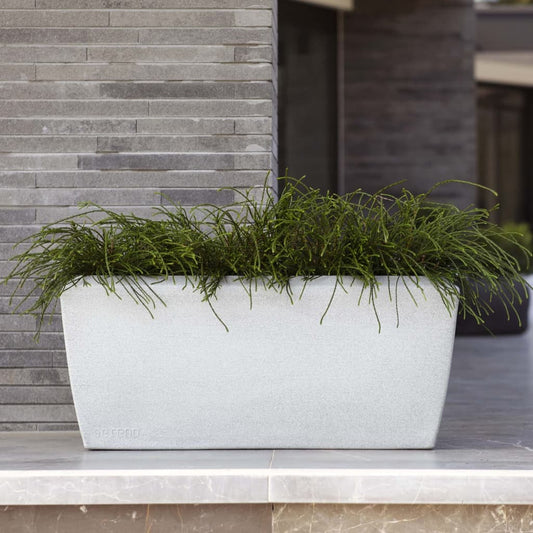 Plantekasse Arc Granite rektangulær 90x35x40 cm elfenben