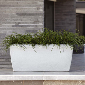 Plantekasse Arc Granite rektangulær 90x35x40 cm elfenben