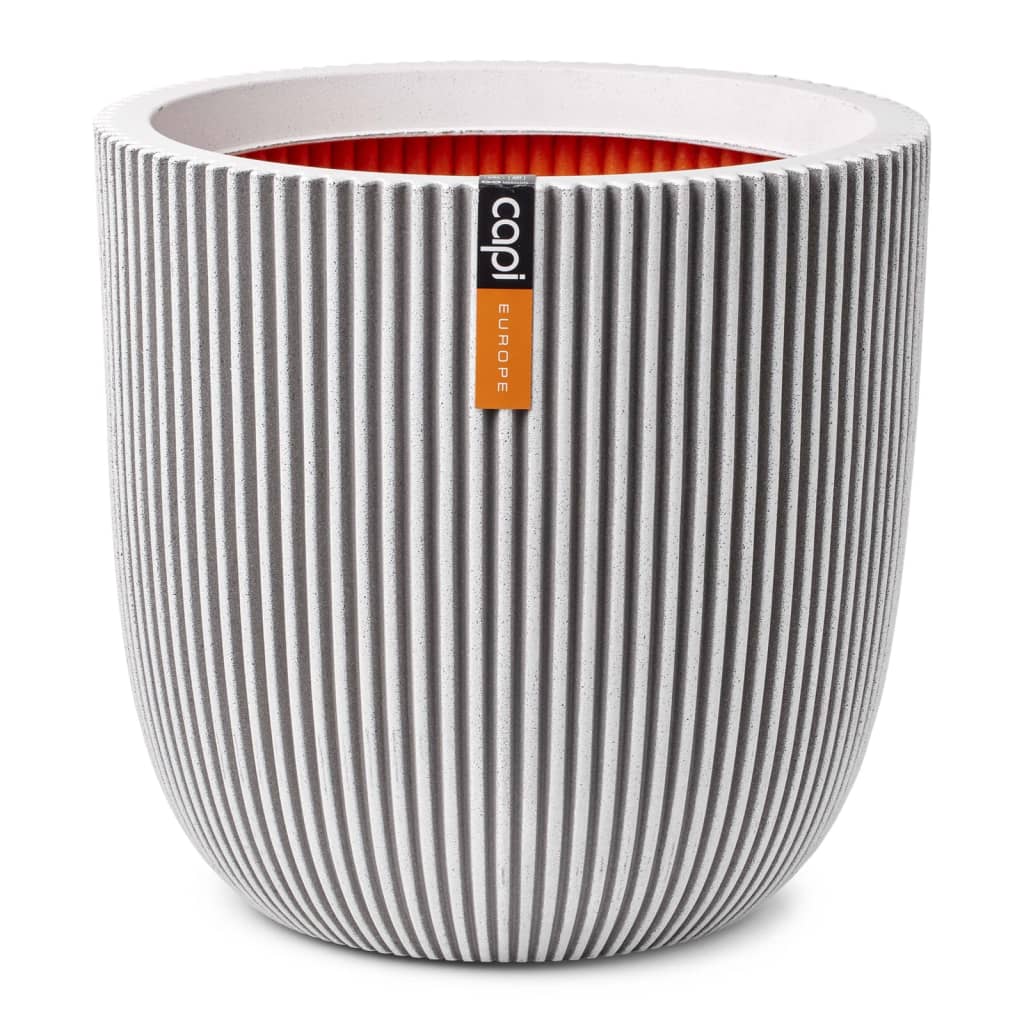Plantekasse Groove 35x34 cm elfenben