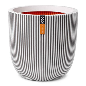 Plantekasse Groove 35x34 cm elfenben