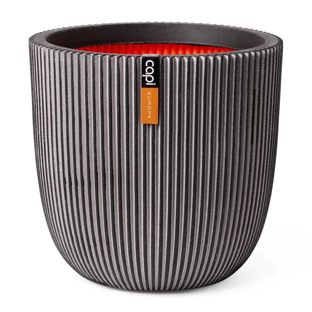 Plantekasse Groove 35x34 cm antrasitt
