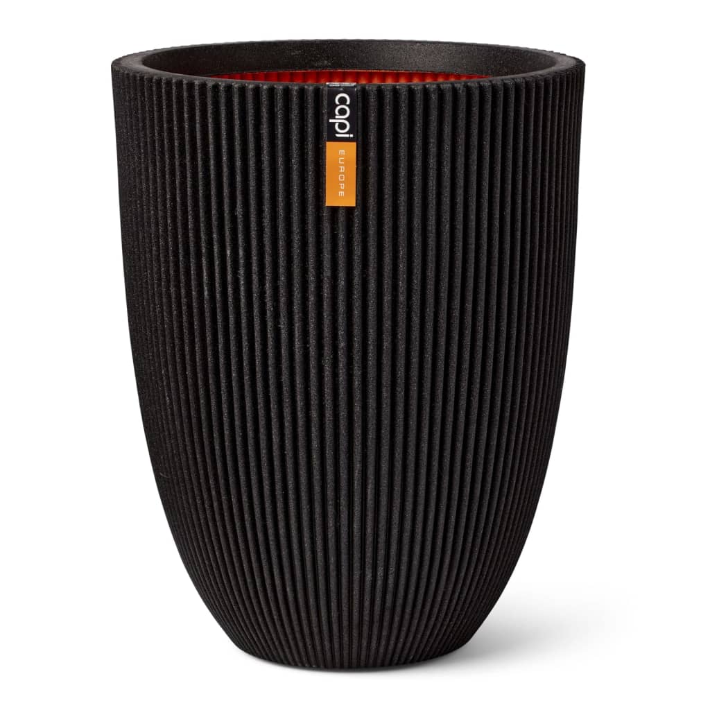 Vase elegant Groove 34x46 cm svart