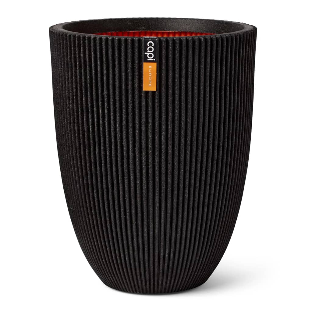 Vase elegant Groove 46x58 cm svart