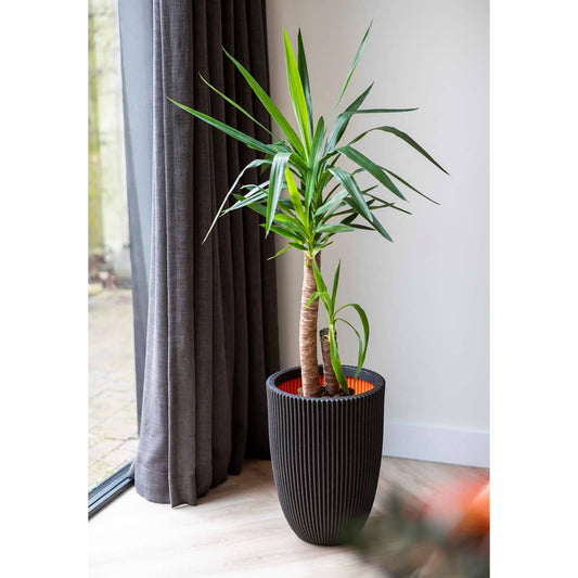 Vase elegant Groove 46x58 cm svart