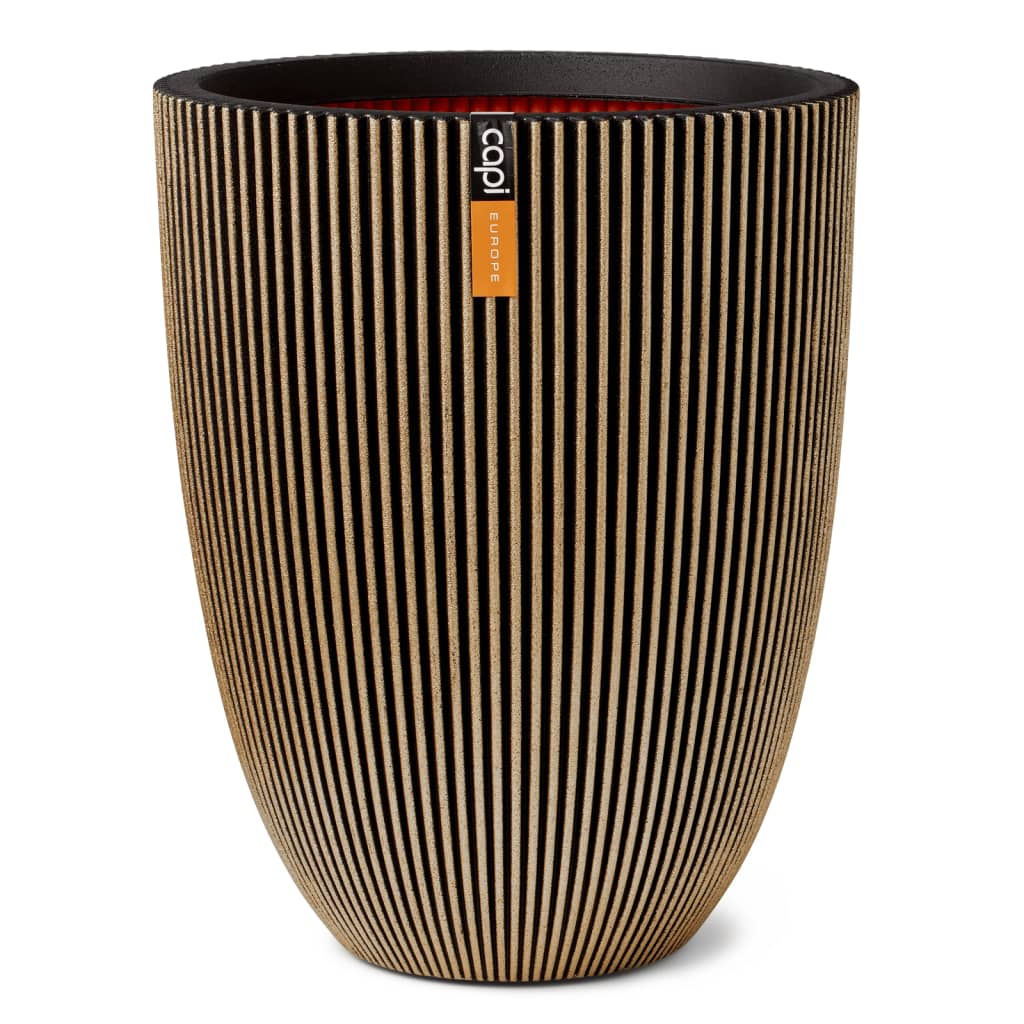 Vase elegant Groove 34x46 cm svart og gull