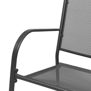 Garden bench 108 cm steel and mesh anthracite
