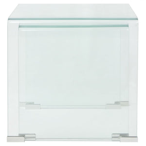 Todelt settbord i temperert glass klar
