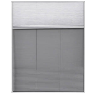 Plissert insektskjerm for vindu aluminium 80x100 cm solskjerm