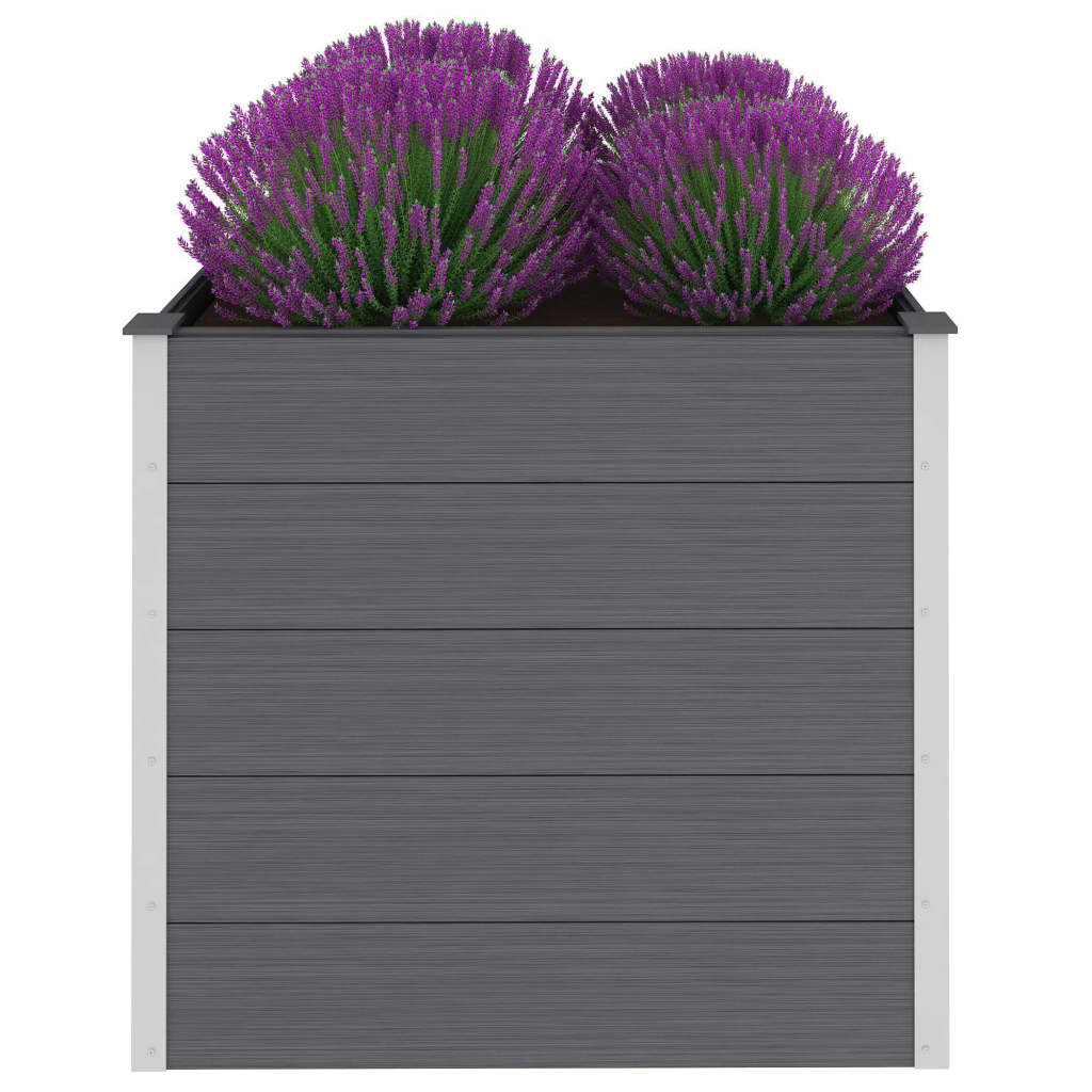 Høybed WPC 100x100x91 cm grå