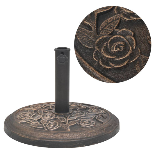 Parasollfot harpiks rund bronse 9 kg