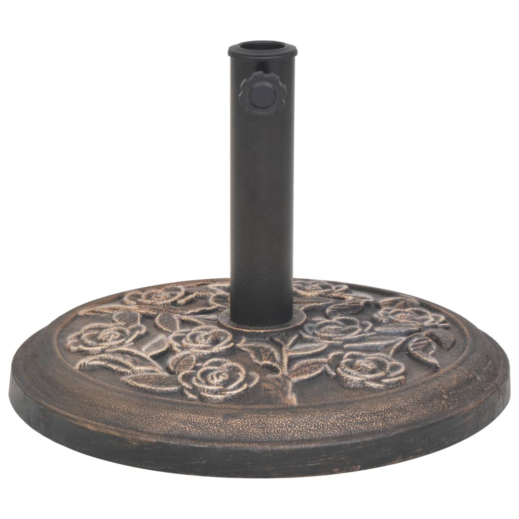 Parasollfot harpiks rund bronse 9 kg
