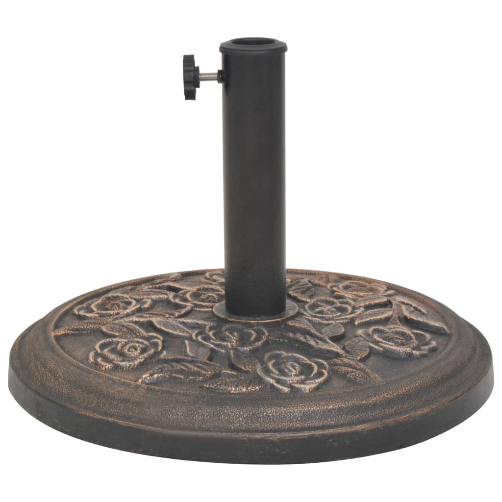 Parasollfot harpiks rund bronse 9 kg