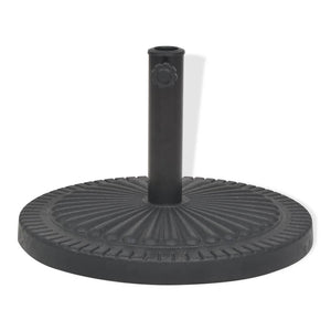 Parasollfot harpiks rund svart 14 kg