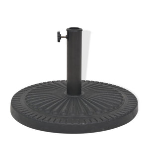 Parasollfot harpiks rund svart 14 kg