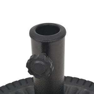 Parasollfot harpiks rund svart 14 kg