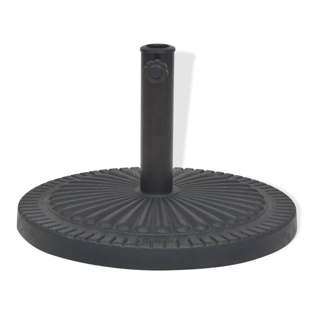 Parasol base resin round black 29 kg