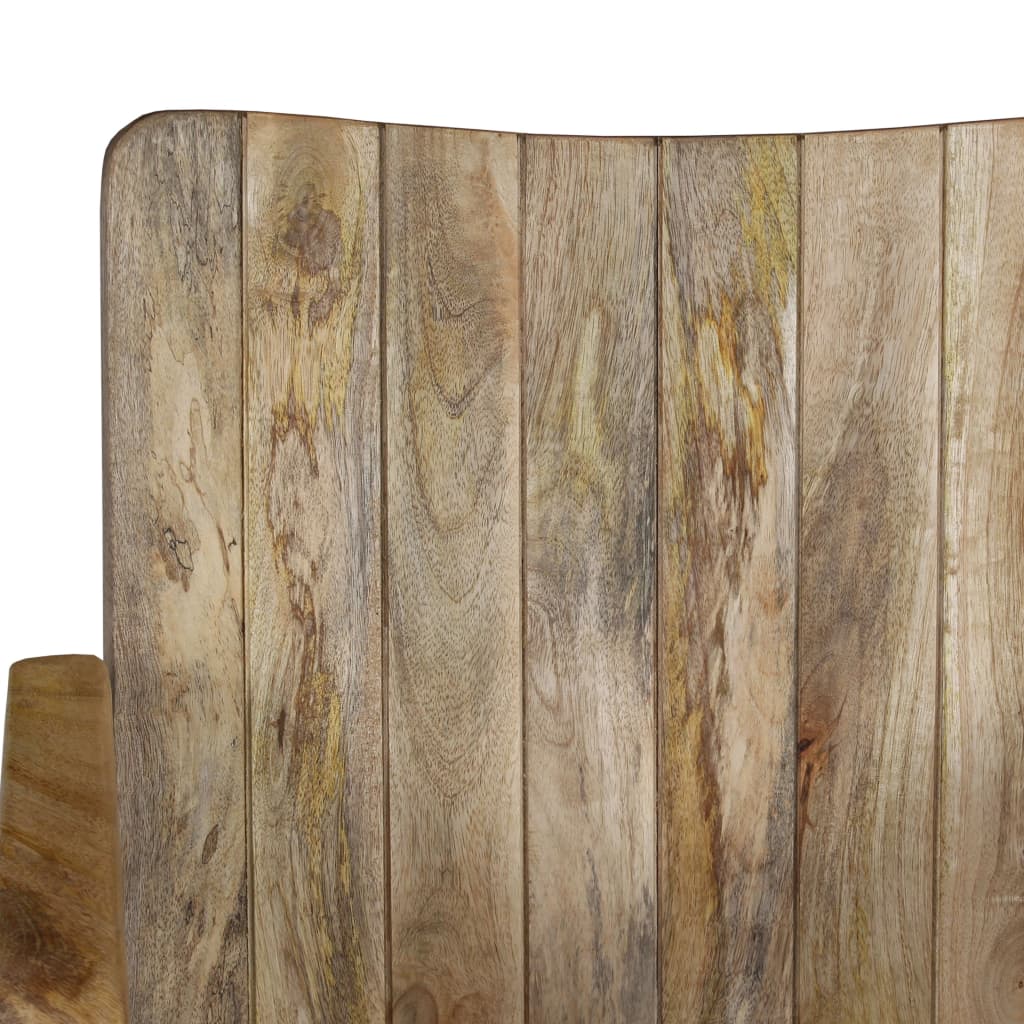 2-seater bench solid mango wood and steel